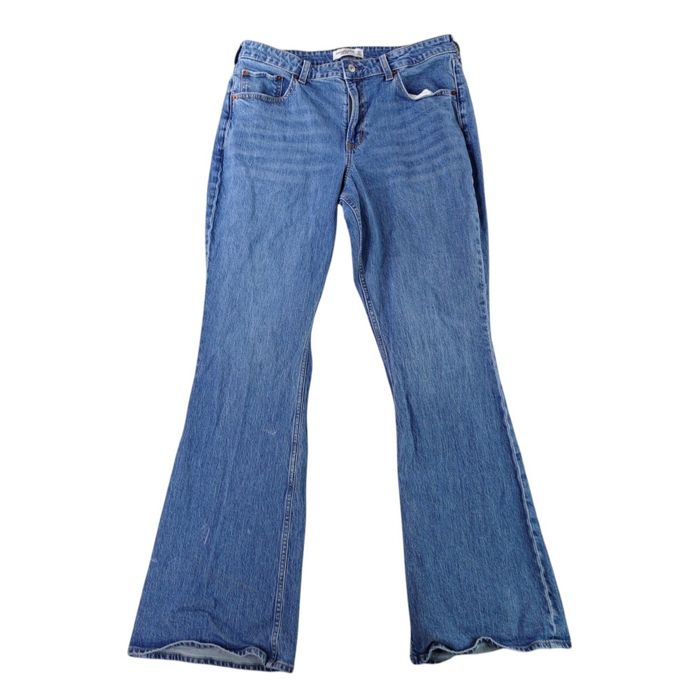 Abercrombie & Fitch Jeans Womens 32 Blue Curve Love High Rise Bootcut Long